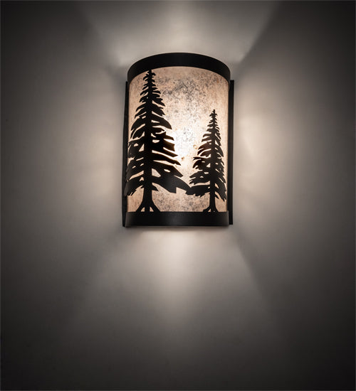 8" Wide Tall Pines Wall Sconce