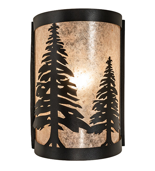 8" Wide Tall Pines Wall Sconce