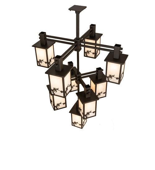 40" Wide Hyde Park Apple Branch 9 Light Chandelier