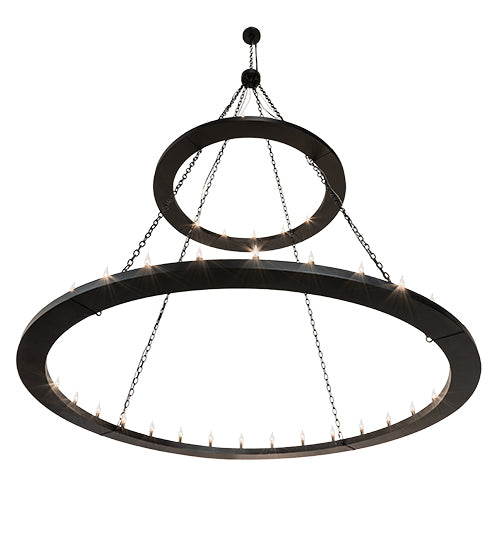 84" Wide Loxley 48 Light Two Tier Chandelier