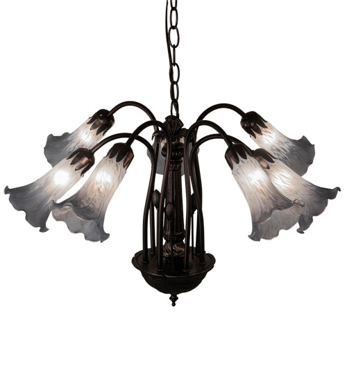 26" Wide Tiffany Pond Lily 7 Light Chandelier