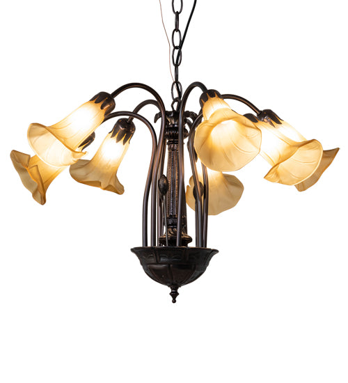 26" Wide Tiffany Pond Lily 7 Light Chandelier