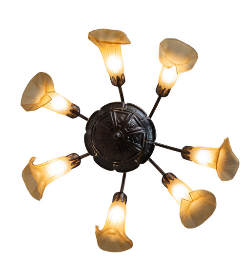 26" Wide Tiffany Pond Lily 7 Light Chandelier