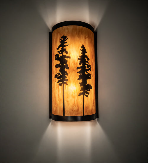 9" Wide Tall Pines Wall Sconce