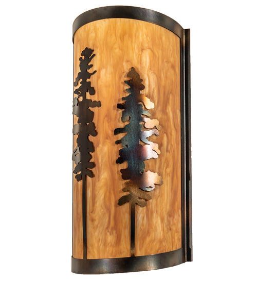 9" Wide Tall Pines Wall Sconce