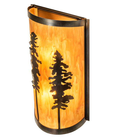 9" Wide Tall Pines Wall Sconce