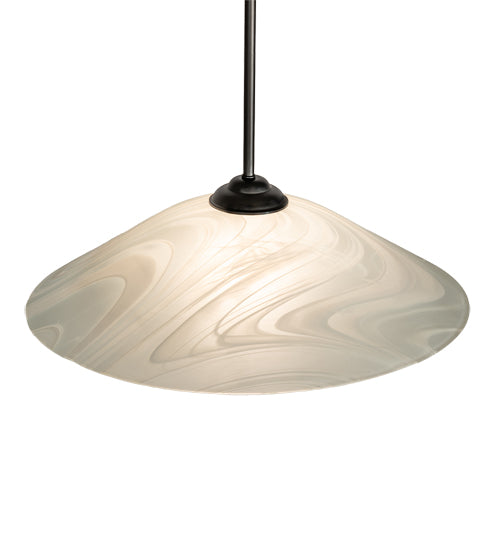 20" Wide Metro Blanco Swirl Pendant