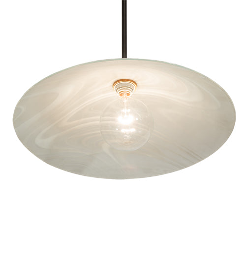 20" Wide Metro Blanco Swirl Pendant