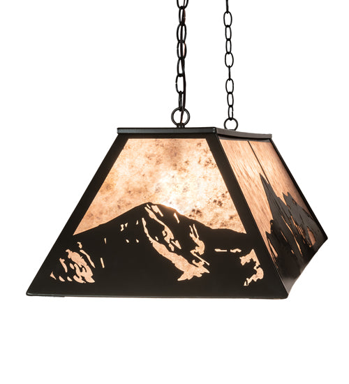 61" Long Mountain Range Oblong Pendant