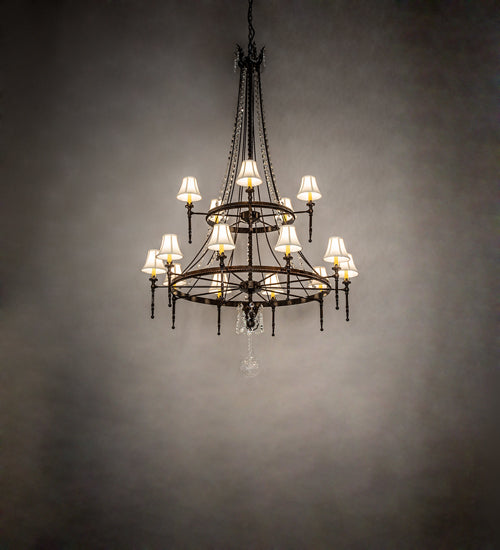 48" Wide Amaury 15 Light Two Tier Chandelier