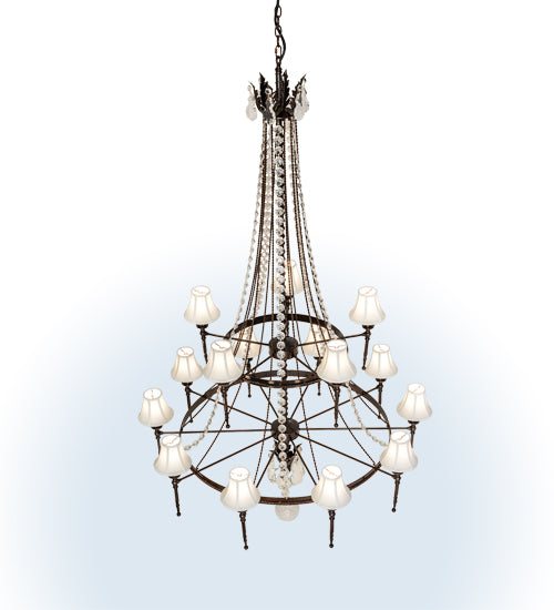 48" Wide Amaury 15 Light Two Tier Chandelier