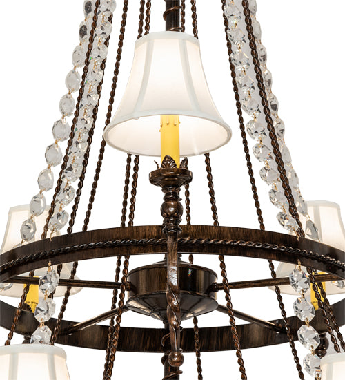 48" Wide Amaury 15 Light Two Tier Chandelier