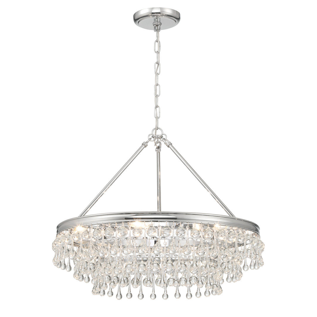 Calypso 6 Light Matte Black Chandelier