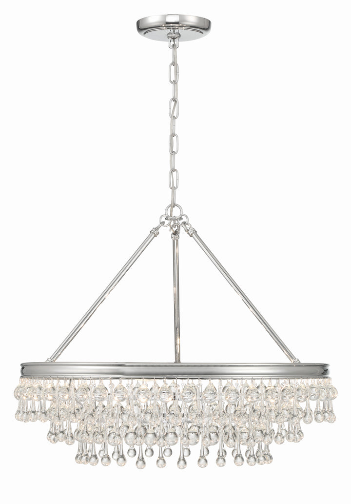 Crystorama Calypso 6 Light Matte Black Chandelier