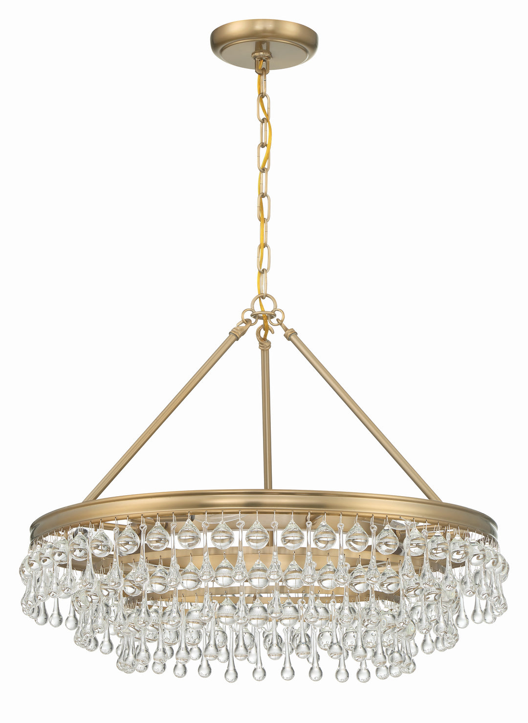 Crystorama Calypso 6 Light Matte Black Chandelier