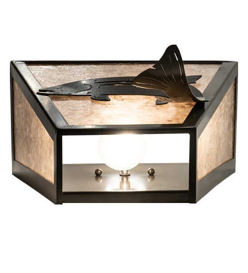 13" Wide Leaping Trout Wall Sconce