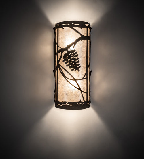 6" Wide Whispering Pines Left Wall Sconce