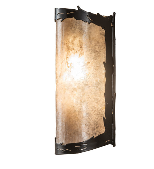 6" Wide Leaf Edge Wall Sconce