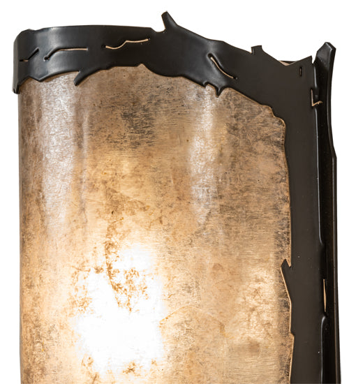 6" Wide Leaf Edge Wall Sconce