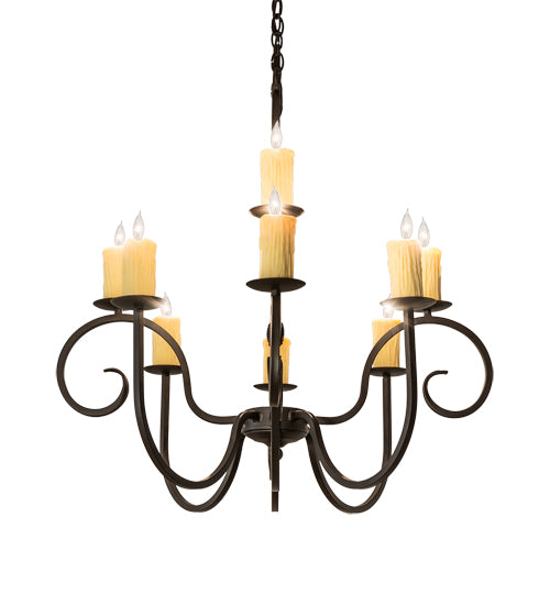 48" Long Clifton 10 Light Oblong Chandelier