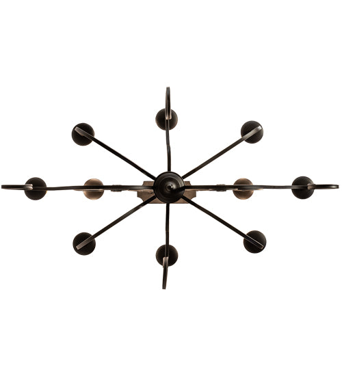 48" Long Clifton 10 Light Oblong Chandelier