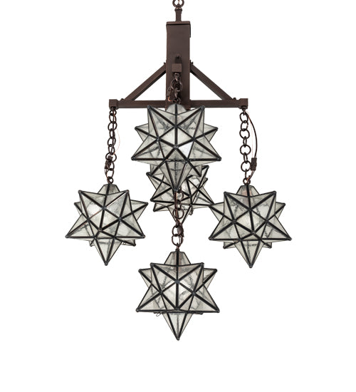 26" Wide Moravian Star 5 Light Chandelier