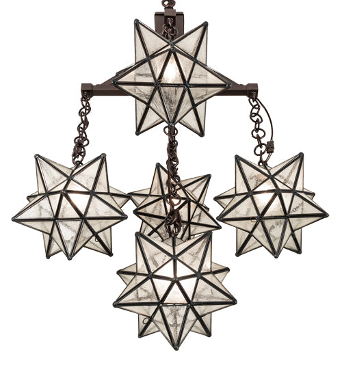 26" Wide Moravian Star 5 Light Chandelier