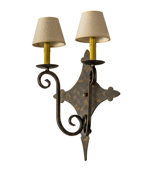 14" Wide Angelique 2 Light Wall Sconce