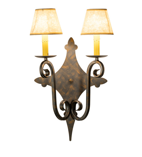 14" Wide Angelique 2 Light Wall Sconce