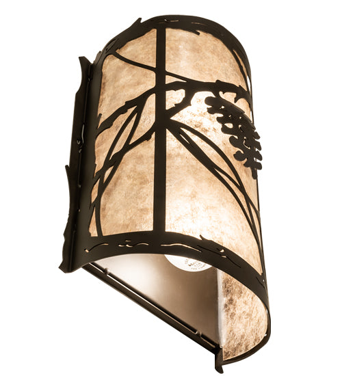 8" Wide Whispering Pines Left Wall Sconce