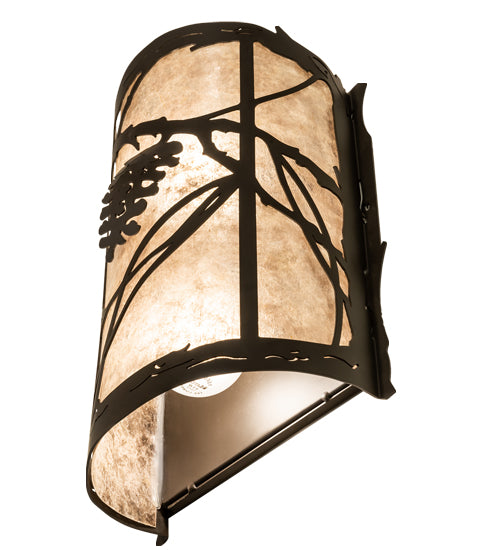 8" Wide Whispering Pines Right Wall Sconce