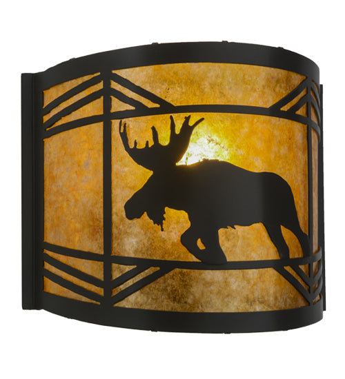 12"W Lone Moose Wall Sconce