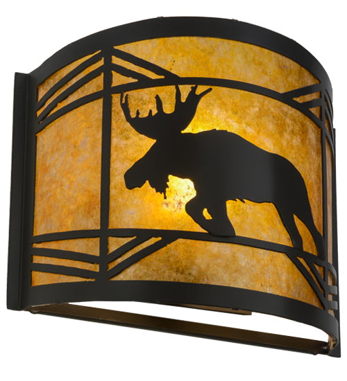 12"W Lone Moose Wall Sconce