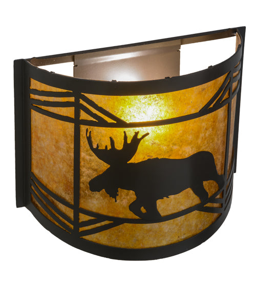 12"W Lone Moose Wall Sconce