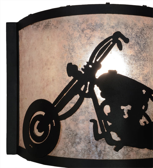 12"W Motorcycle Wall Sconce