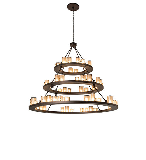 72" Wide Loxley Shelburne 3 Tier Chandelier