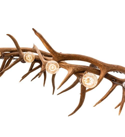 52" Long Antlers 8 Light Oblong Chandelier