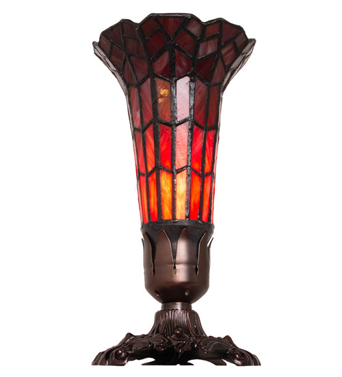 8" High Stained Glass Pond Lily Victorian Accent Lamp