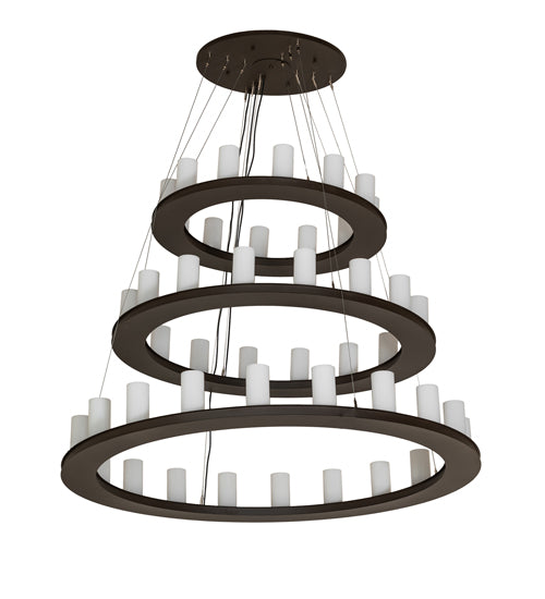 60" Wide Loxley 48 Light Three Tier Chandelier