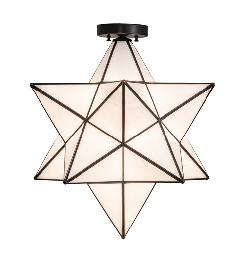 18" Wide Moravian Star Flushmount