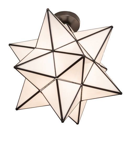 18" Wide Moravian Star Flushmount