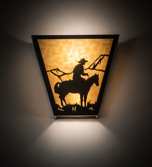 13" Wide Cowboy Wall Sconce