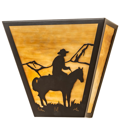 13" Wide Cowboy Wall Sconce