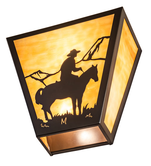 13" Wide Cowboy Wall Sconce