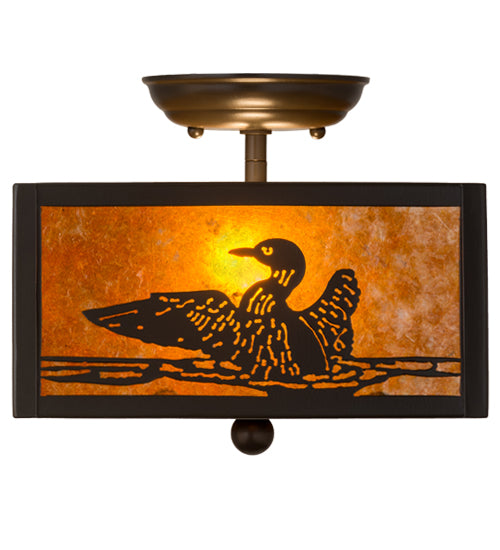 10"Sq Loon Flushmount