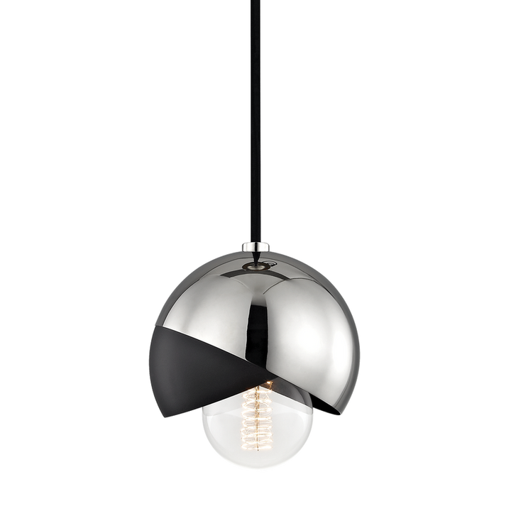 Emma Pendant - Polished Nickel/Dusk Black