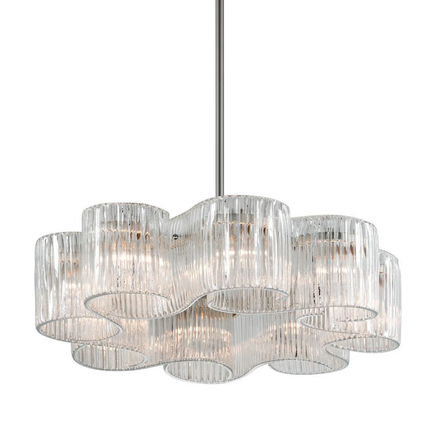 Circo Pendant 11" - Satin Silver Leaf