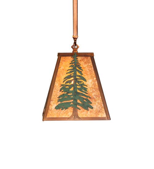 10" Square Tall Pines Pendant