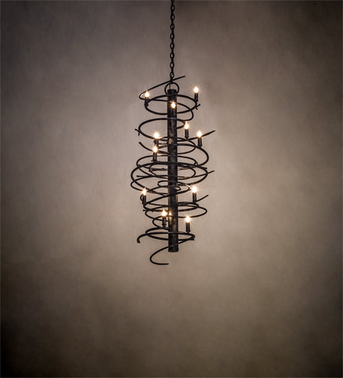 21" Wide Cyclone 12 Light Chandelier