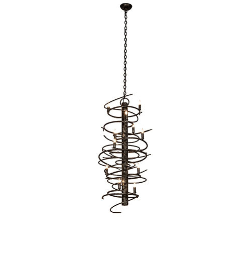 21" Wide Cyclone 12 Light Chandelier